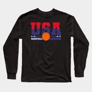 USA Basketball // Logo type // Retro Long Sleeve T-Shirt